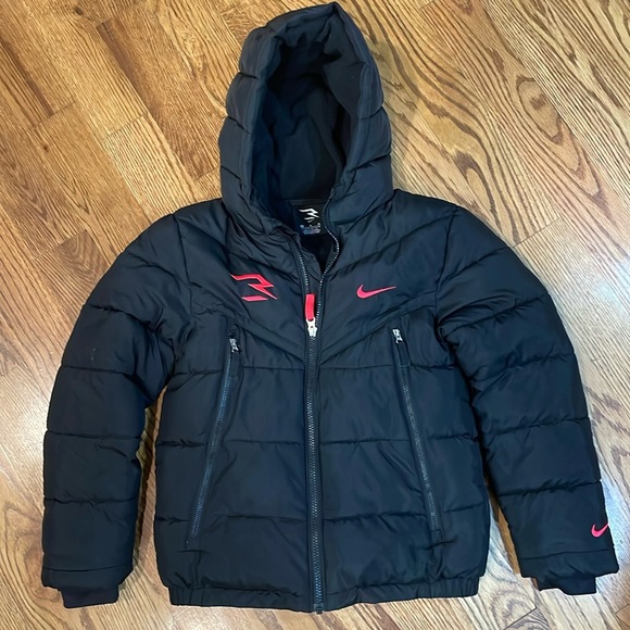 Girl’s Nike 3BRAND Stadium Puffer Jacket/Coat With Hooded. Size Medium 10-12.